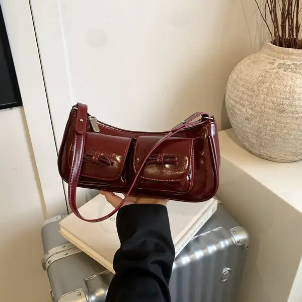 Leather Baguette Bag