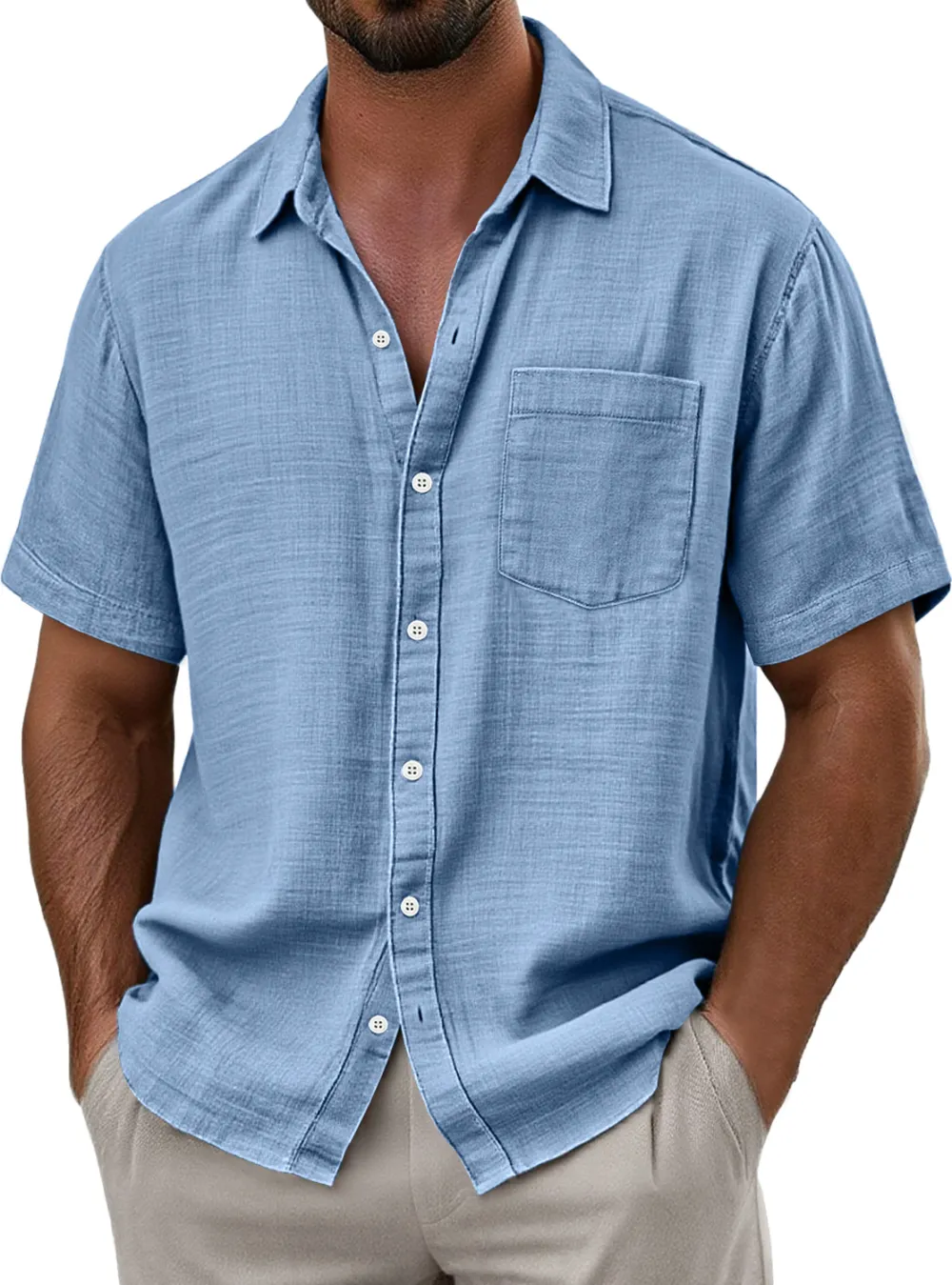 Everyday Linen Blend Pocket Shirt