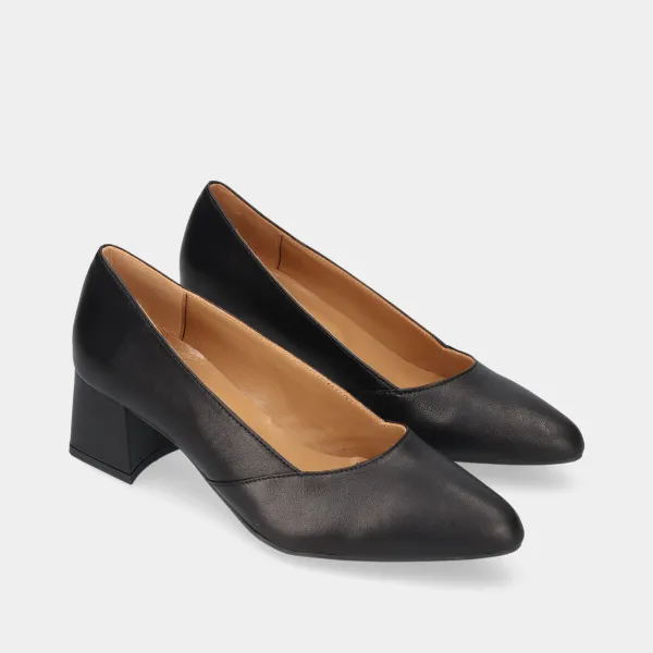Refined Leather Comfort Pumps