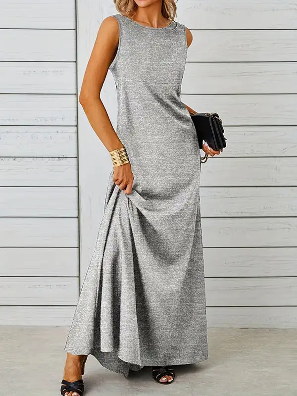 Round Neck Maxi Dress