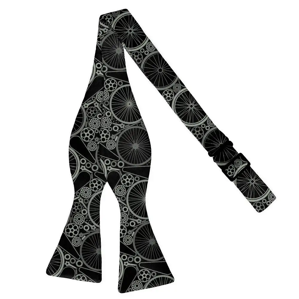 Bike Parts Pattern Bow Tie