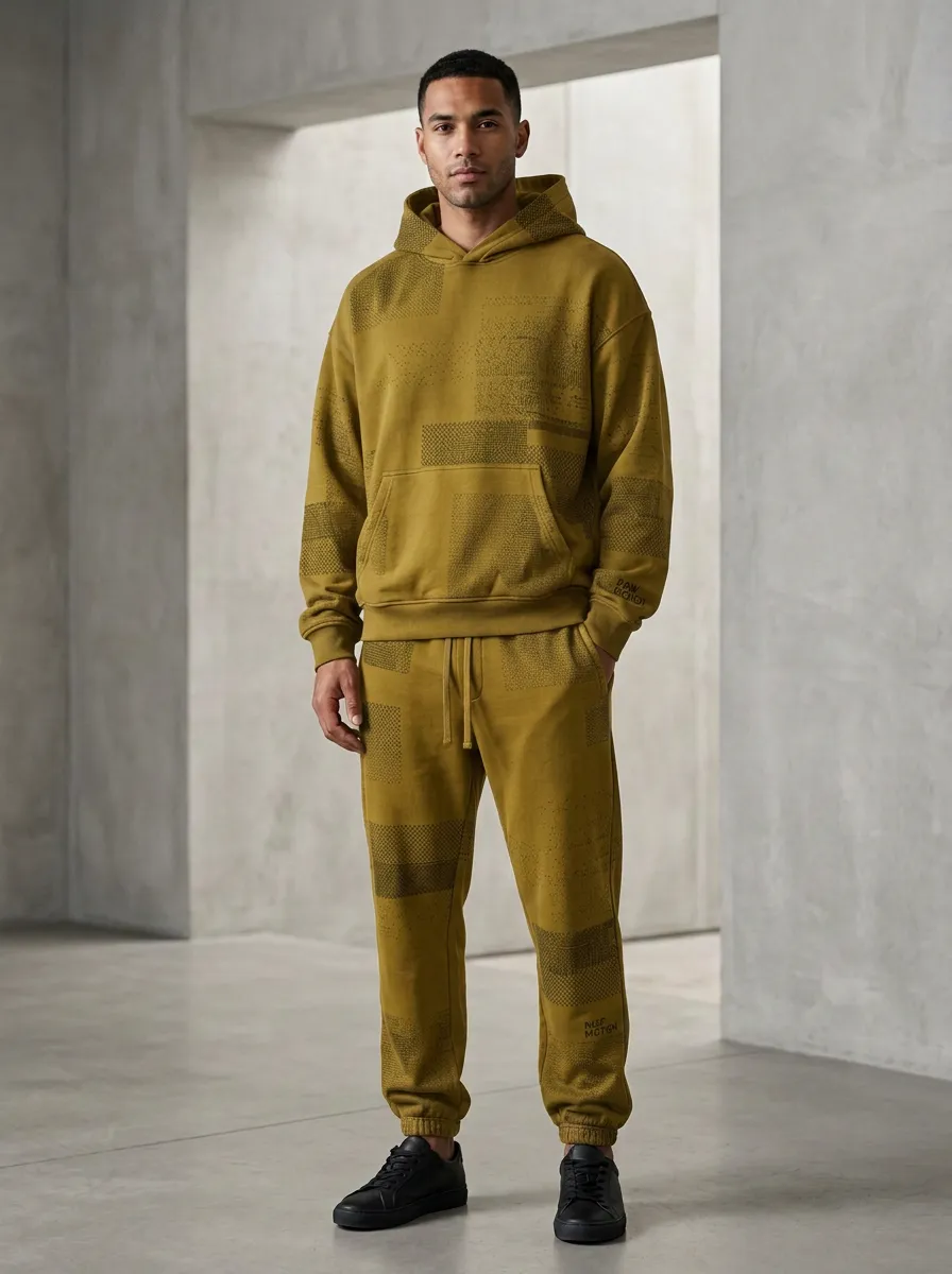 Jogger Geometric Men's Two-Piece Tracksuit