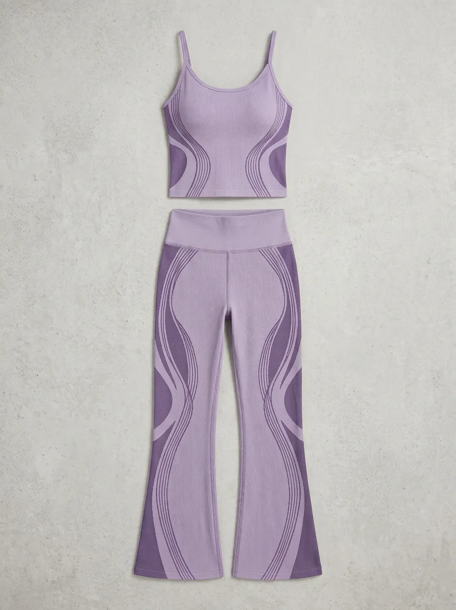 Abstract Line Ribbed Paneled Flare Active Set