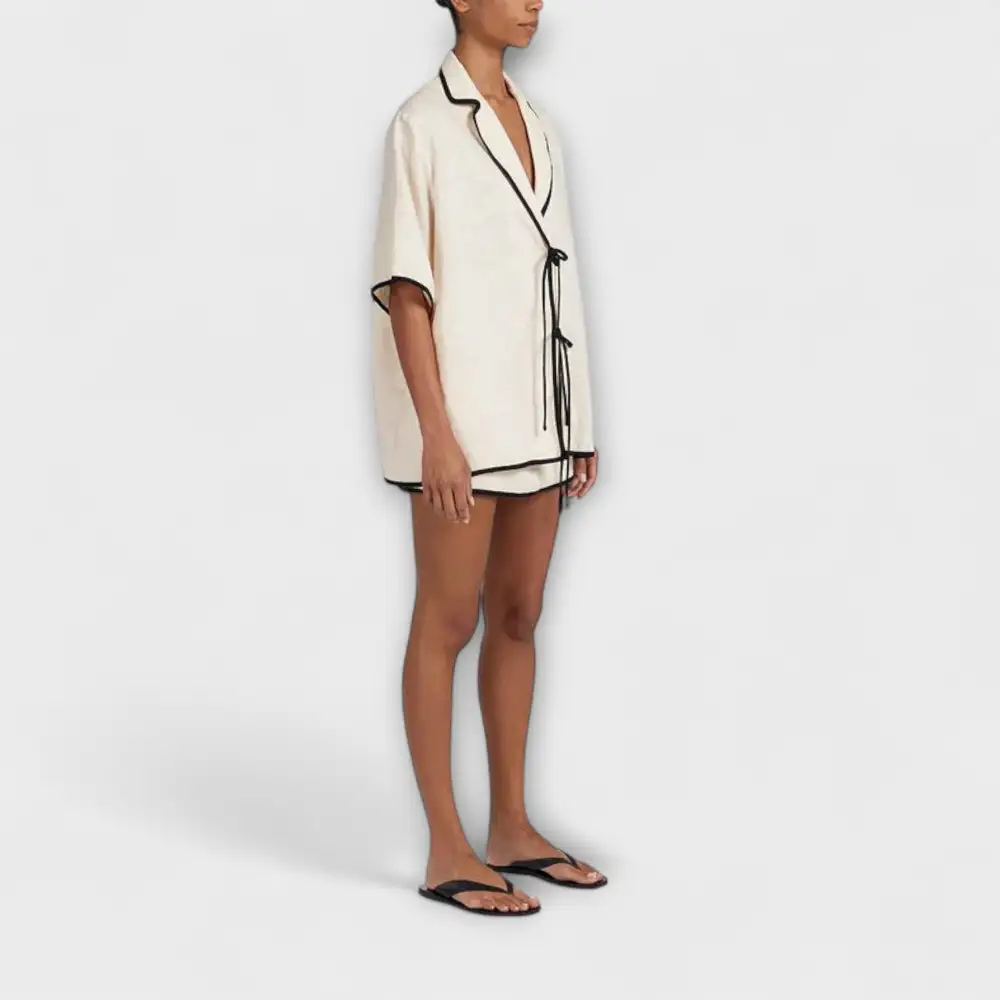 V-Neck Skirt Shorts Matching Set