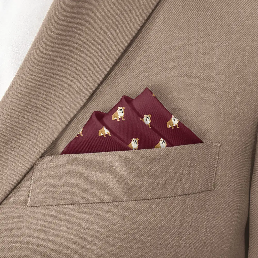 Smart Distinctive Animal Motif Dog Motif Pocket Square