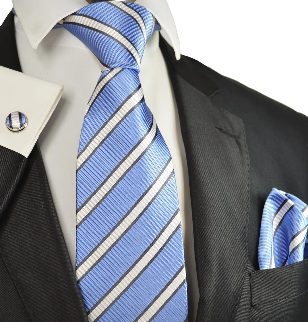 Modern Silk Classic Men's Necktie Accessory Set