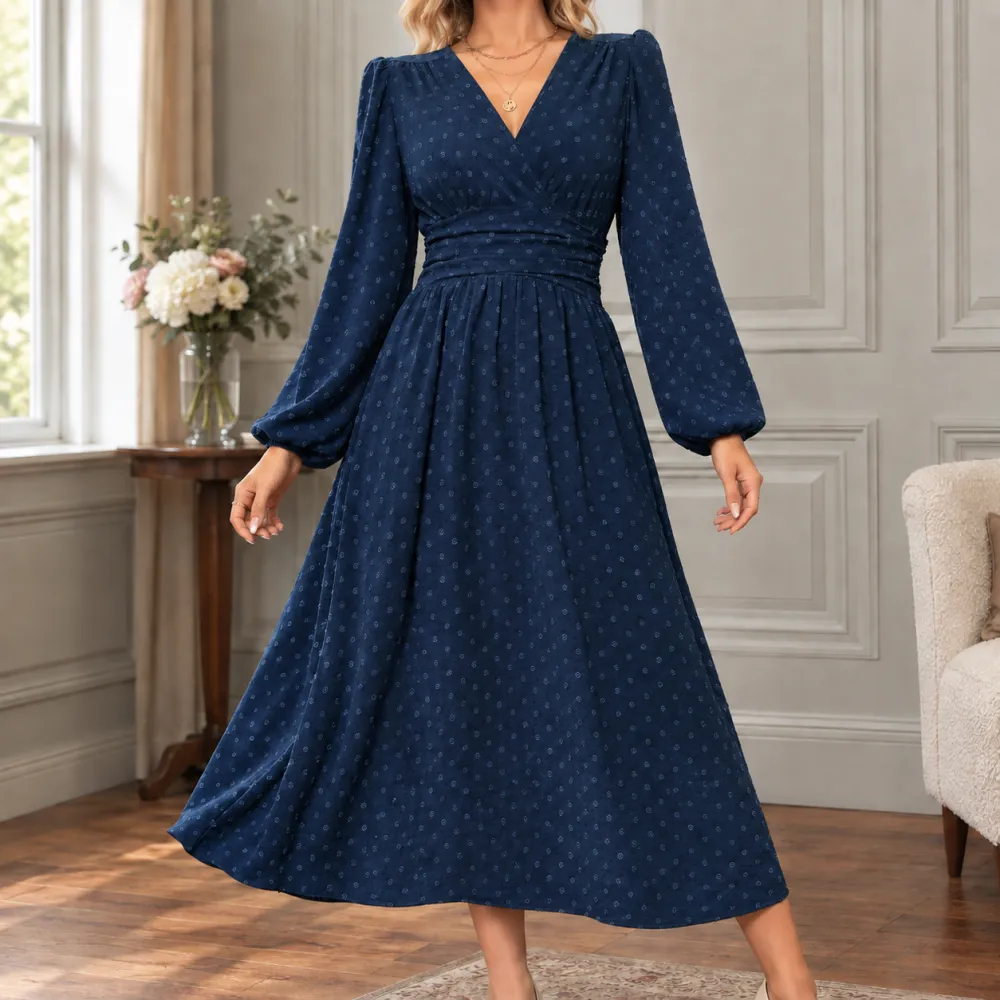 Ruched A-Line Casual Dress