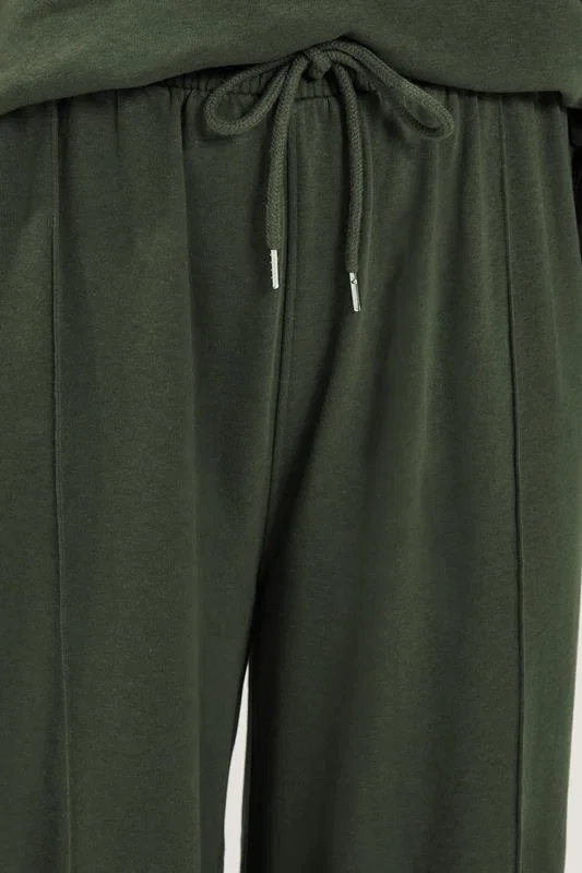 Khaki Green Sweatshirt & Jogger Set detail 3
