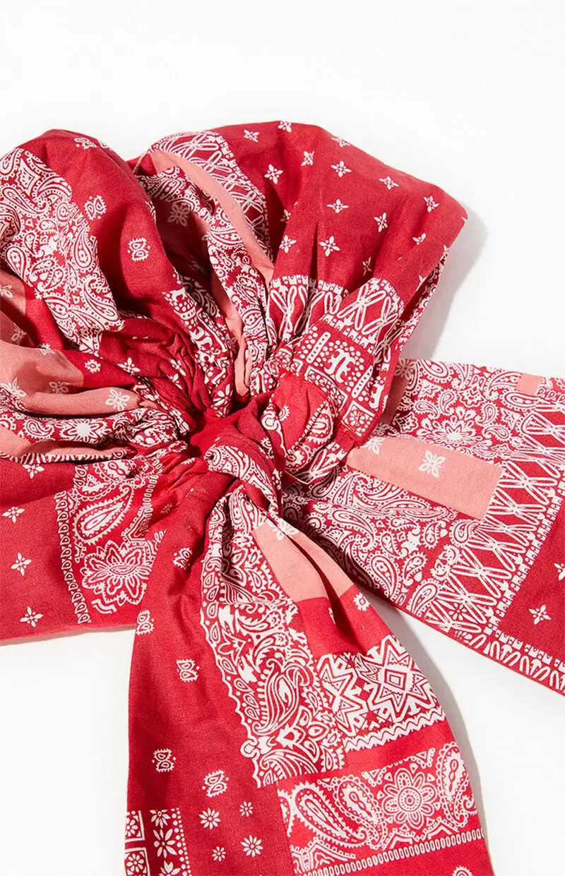 LA Hearts Red Bandana Scarf