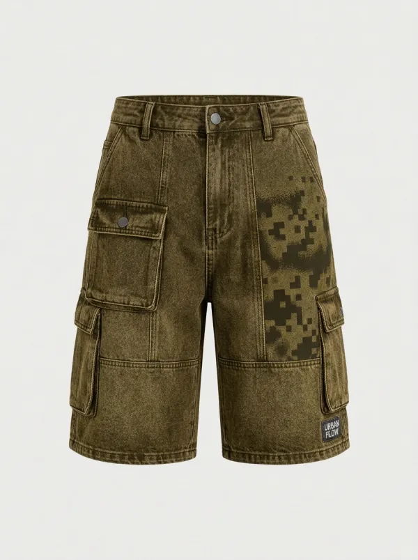 Utility Cargo Digital-Camo Camo Men's Cargo Shorts