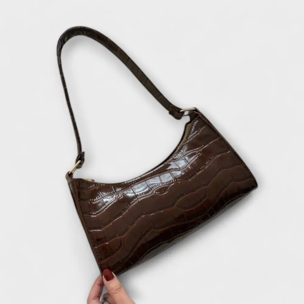Flat Base Leather Handbag