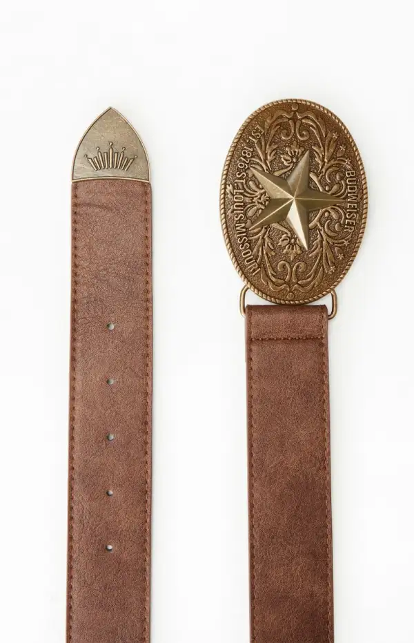 Budweiser Star Buckle Belt