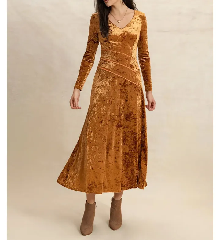 Everyday V-Neck Long Sleeve Midi Dress