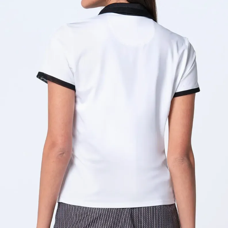 Colorblock Zip Polo Shirt