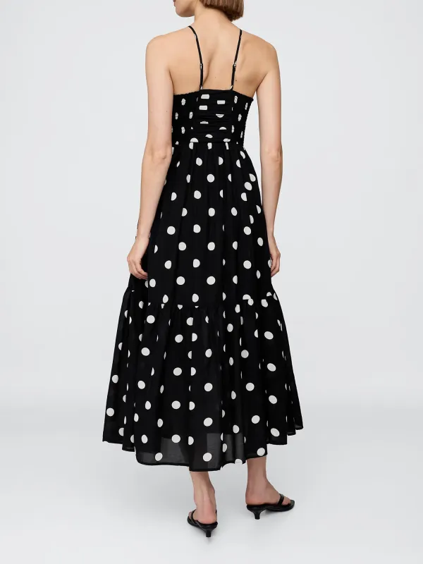 Chest Pleated V-Neck Dress