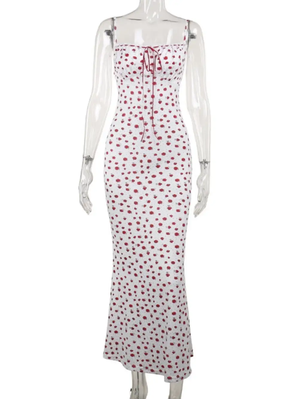 Polished Detail Floral Printed Lace Dress