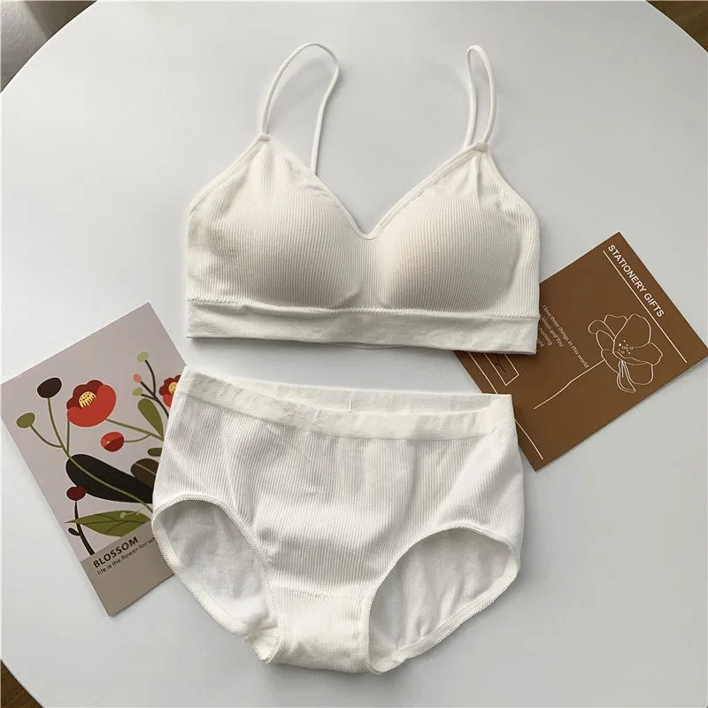 Seamless Racerback Wireless Sports Bra Set