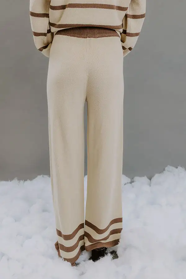 Darling High Waist Stripe Knit Pants