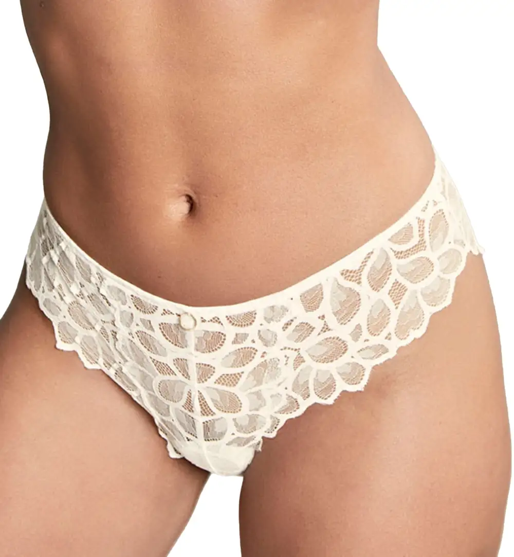 Everyday Mid-Rise Stretch-Lace Floral Brazilian Brief Panty