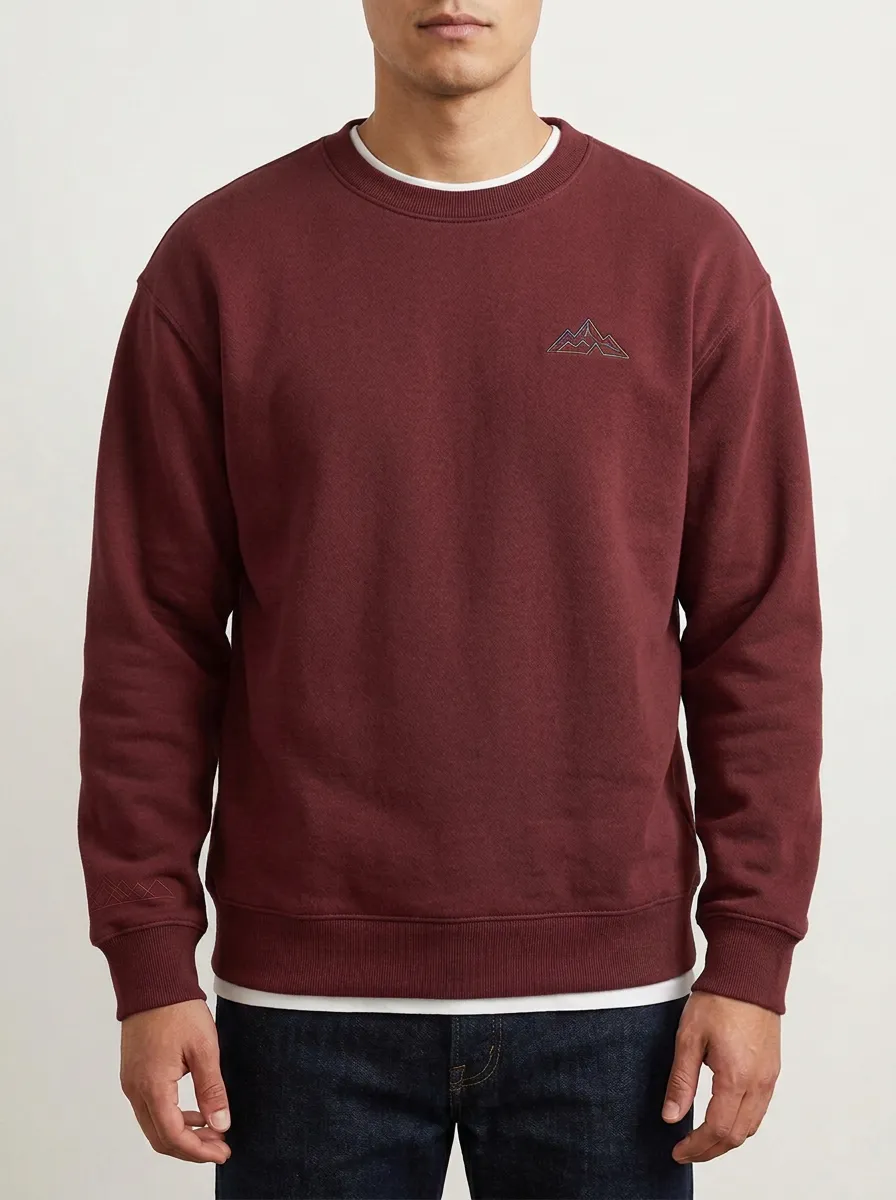 Men's Charcoal Line Art Fleece Sweatshirt