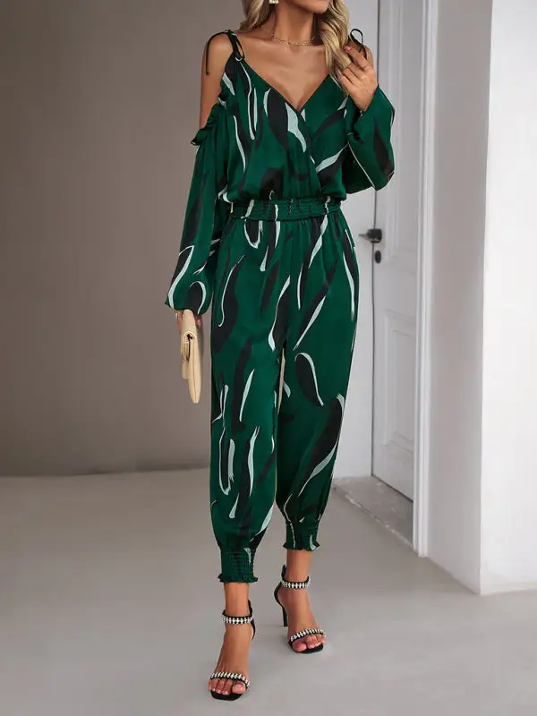 Lyric Abstract Print High Waist Jumpsuit