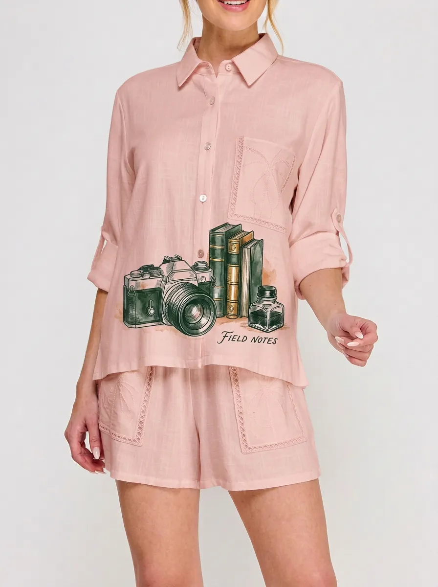 Women's Photography Book Field Notes Graphic Shirt