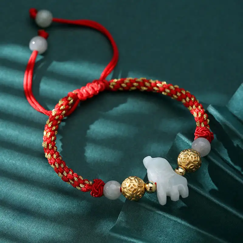 Zodiac Jade Beads Horse String Bracelet
