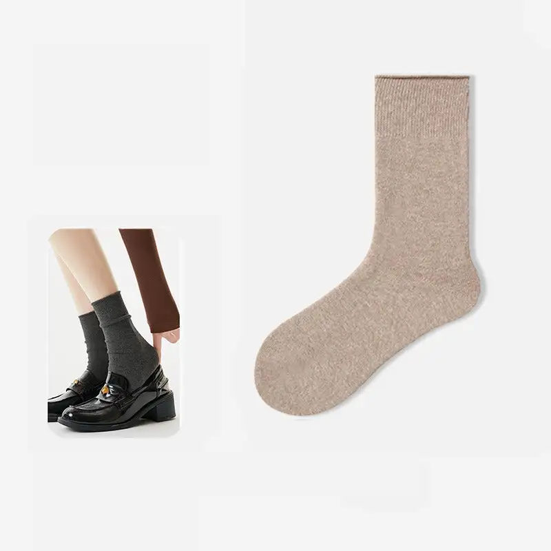 Classic Ribbed Cotton Slouch Crew Socks