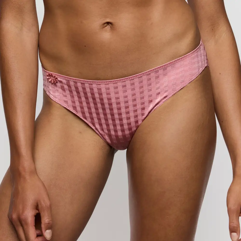 Women's Full Coverage Elastic Waistband Cotton Gusset Floral Embroidery Cotton Checkered Soft Fabric Stretch Fit Bikini Panty