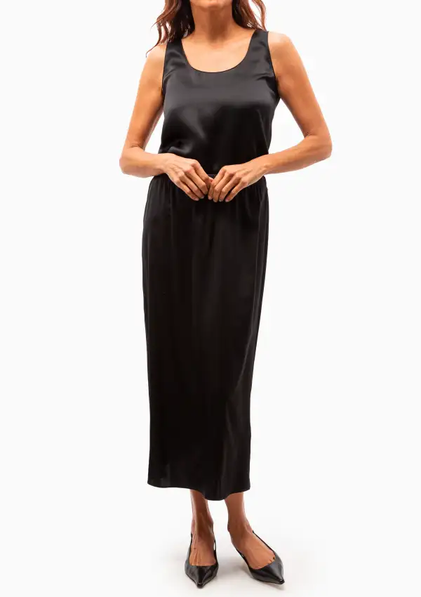 Silk V Neck Tank Top