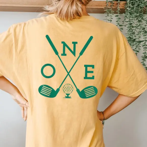 Golf Birthday 1St Birthday Hole In One Boys Girls Women's Oversized Comfort T-Shirt Back Print