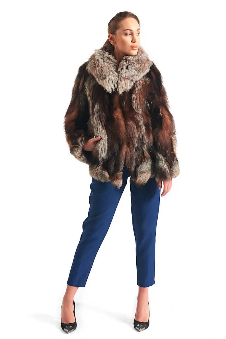 Crystal Fox Fur Coat