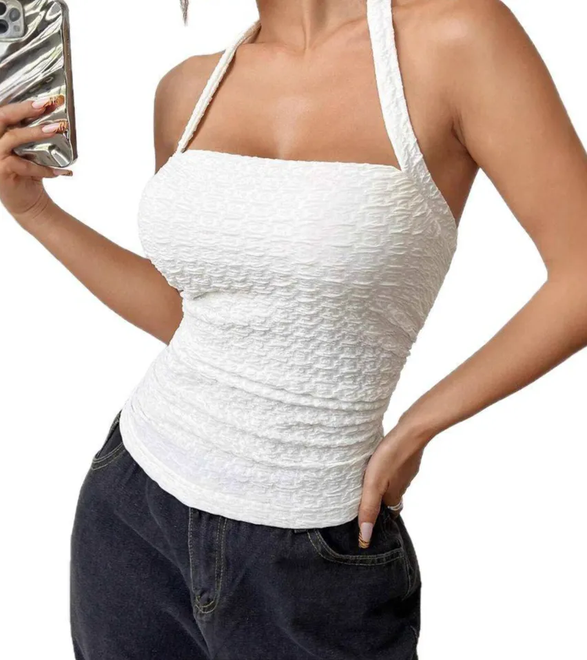 Premium Backless Cropped Knit Tank