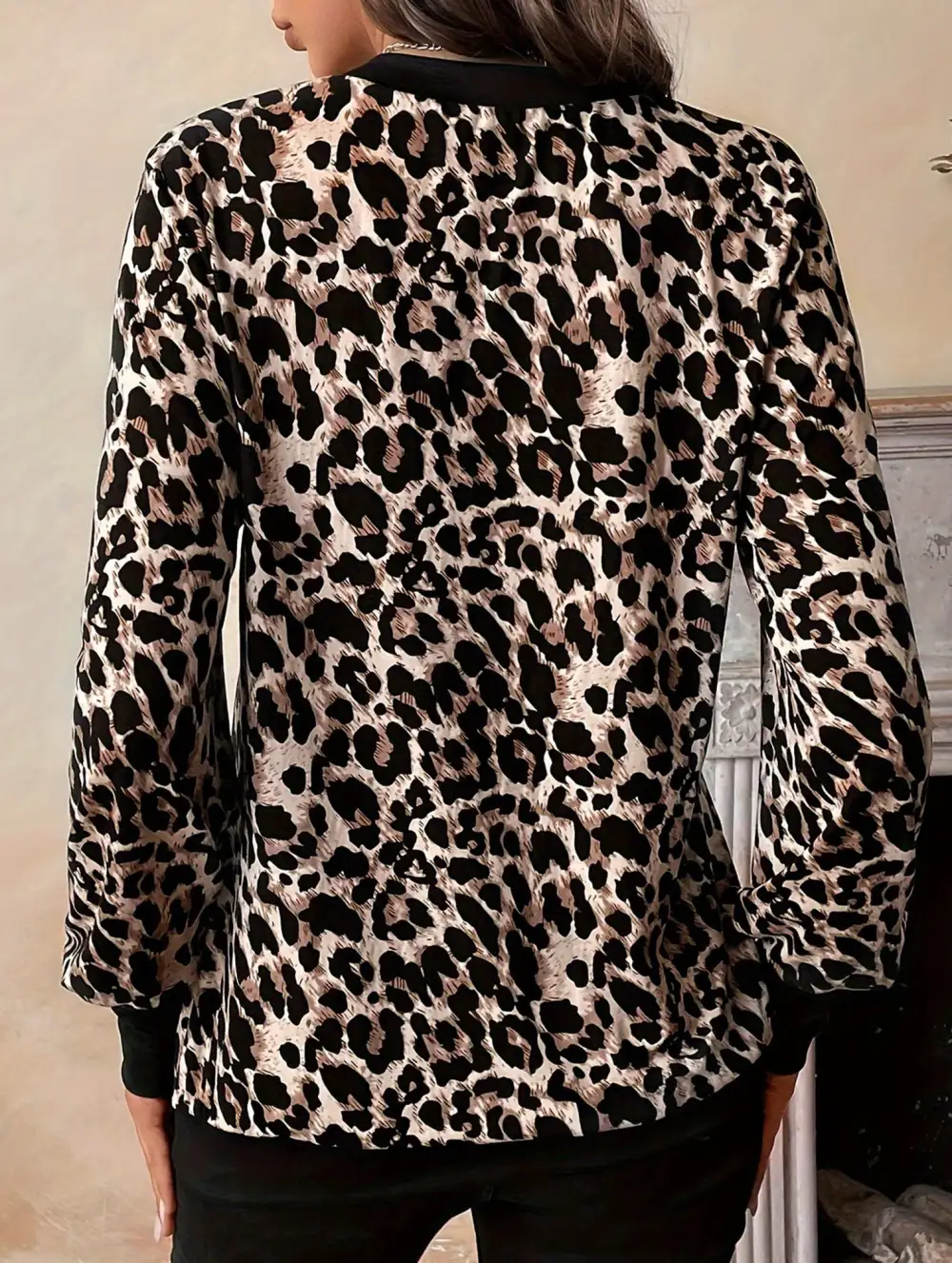 Breezy Printed V Neck Blouse