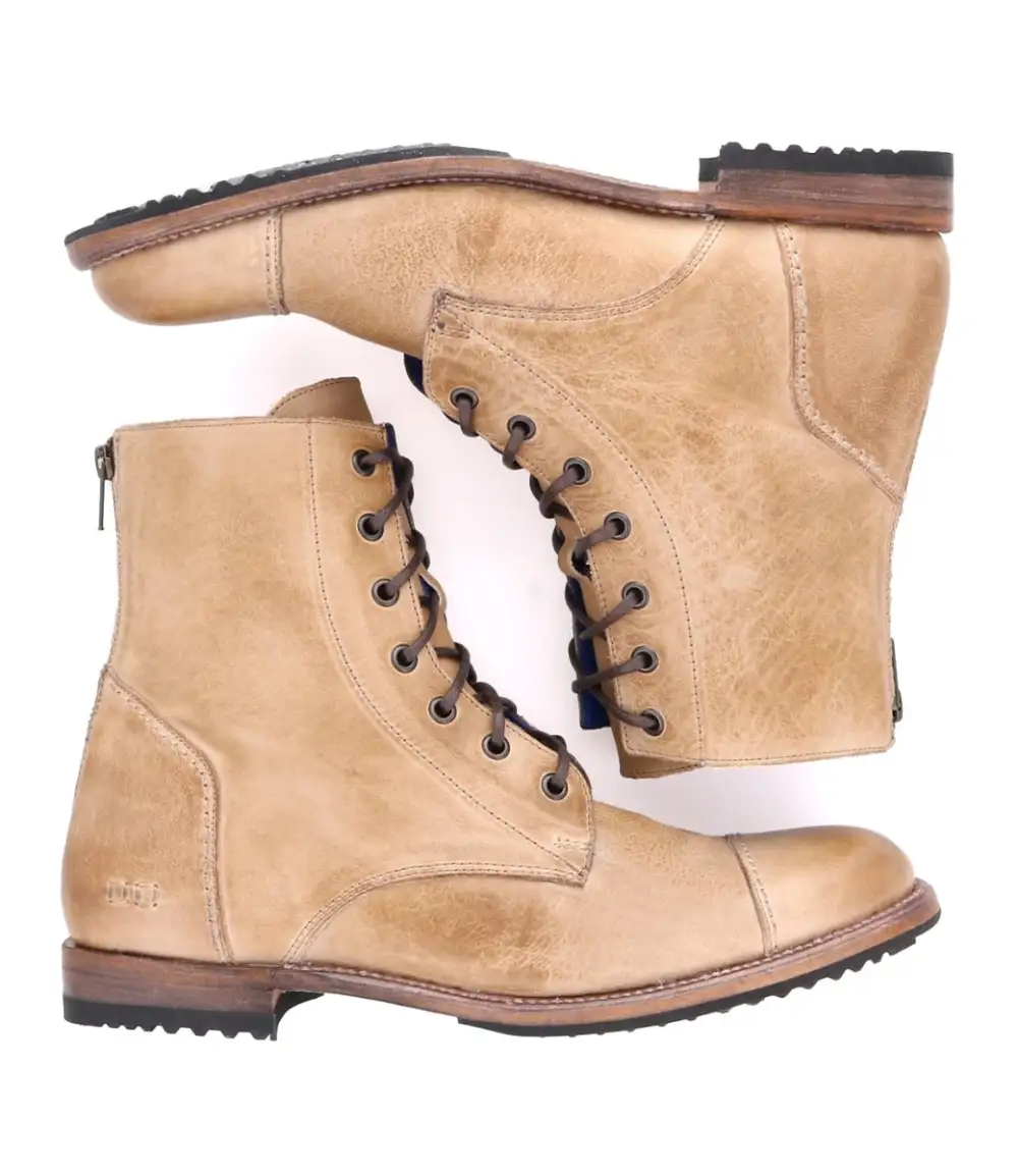 Back Zip Welted Rugged Heritage Ankle Boots