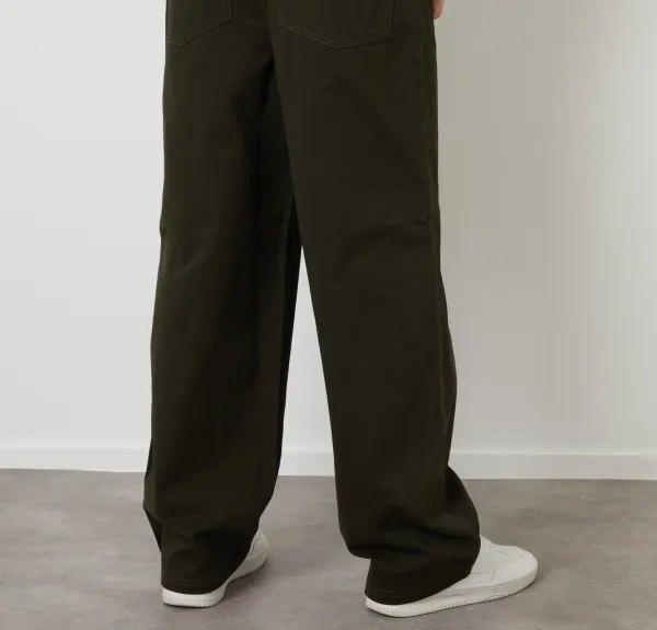Men's Forest Green Baggy-Fit 5 Pocket Chino Pants