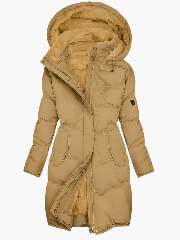 Elegant Quilted Hooded Coat