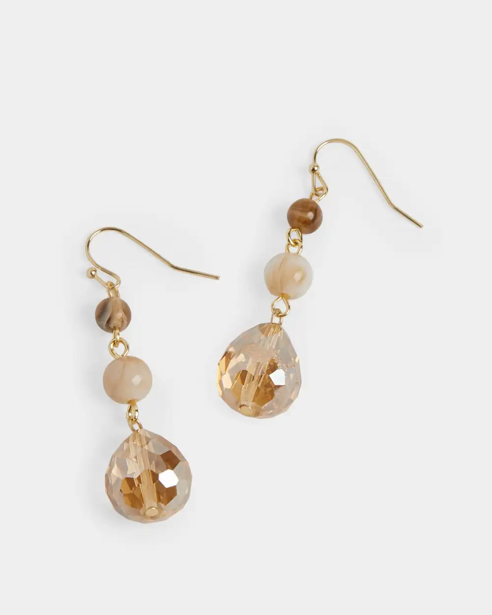 Floral Beaded Glass Refined Fashion Earrings