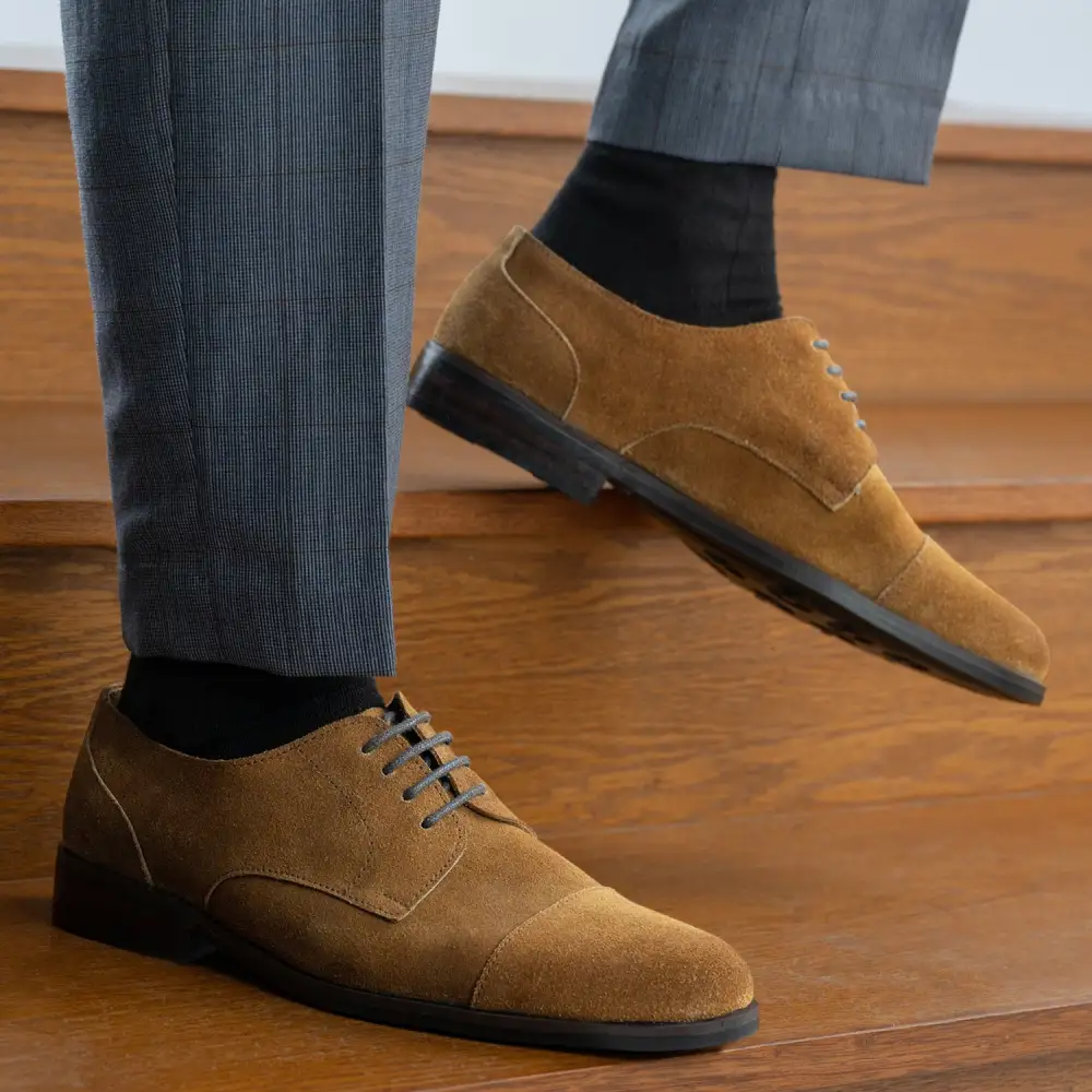 Brown Suede Leather Loafers