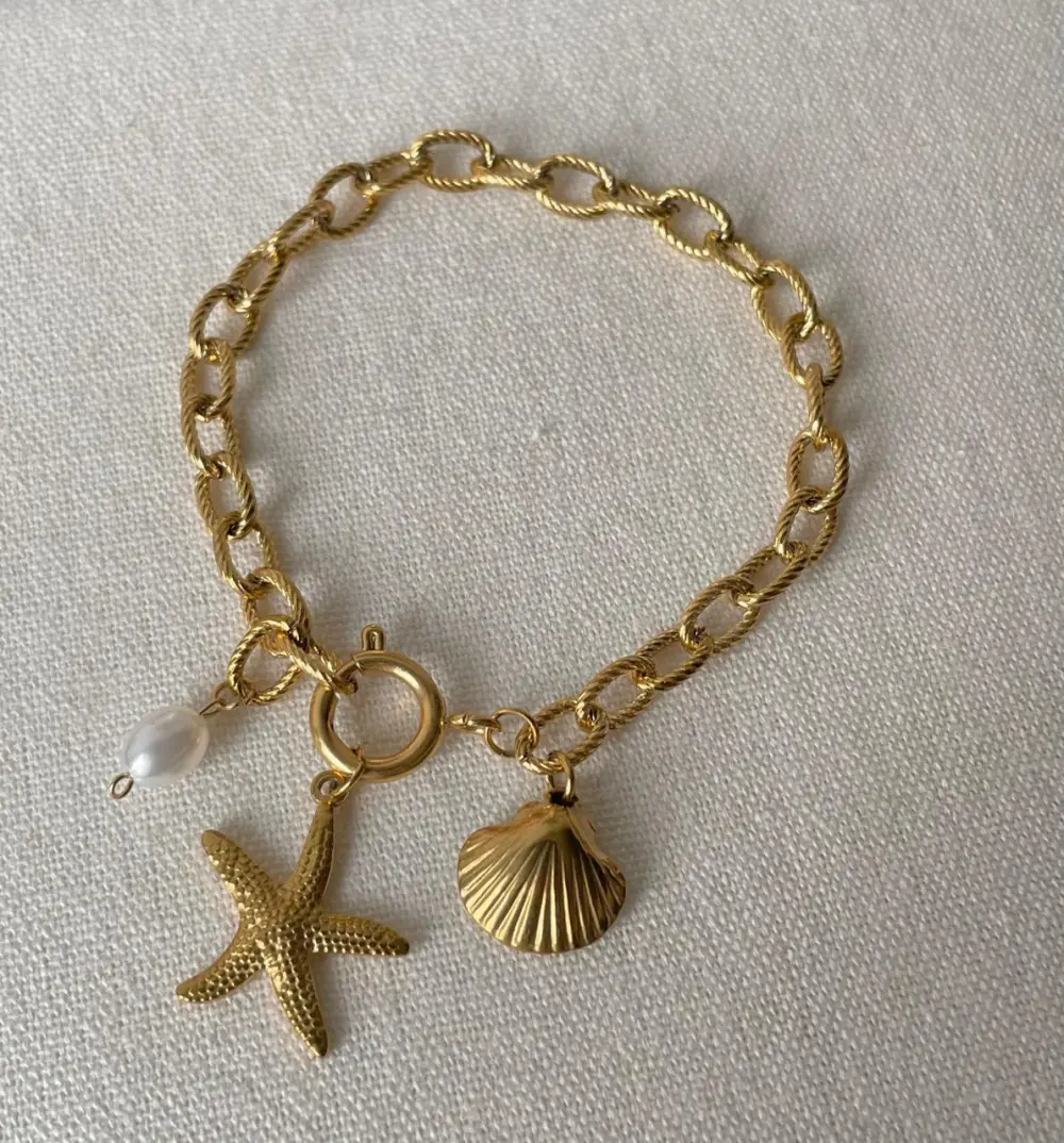 Stainless Steel Coastal Celestial Fashion Bracelet