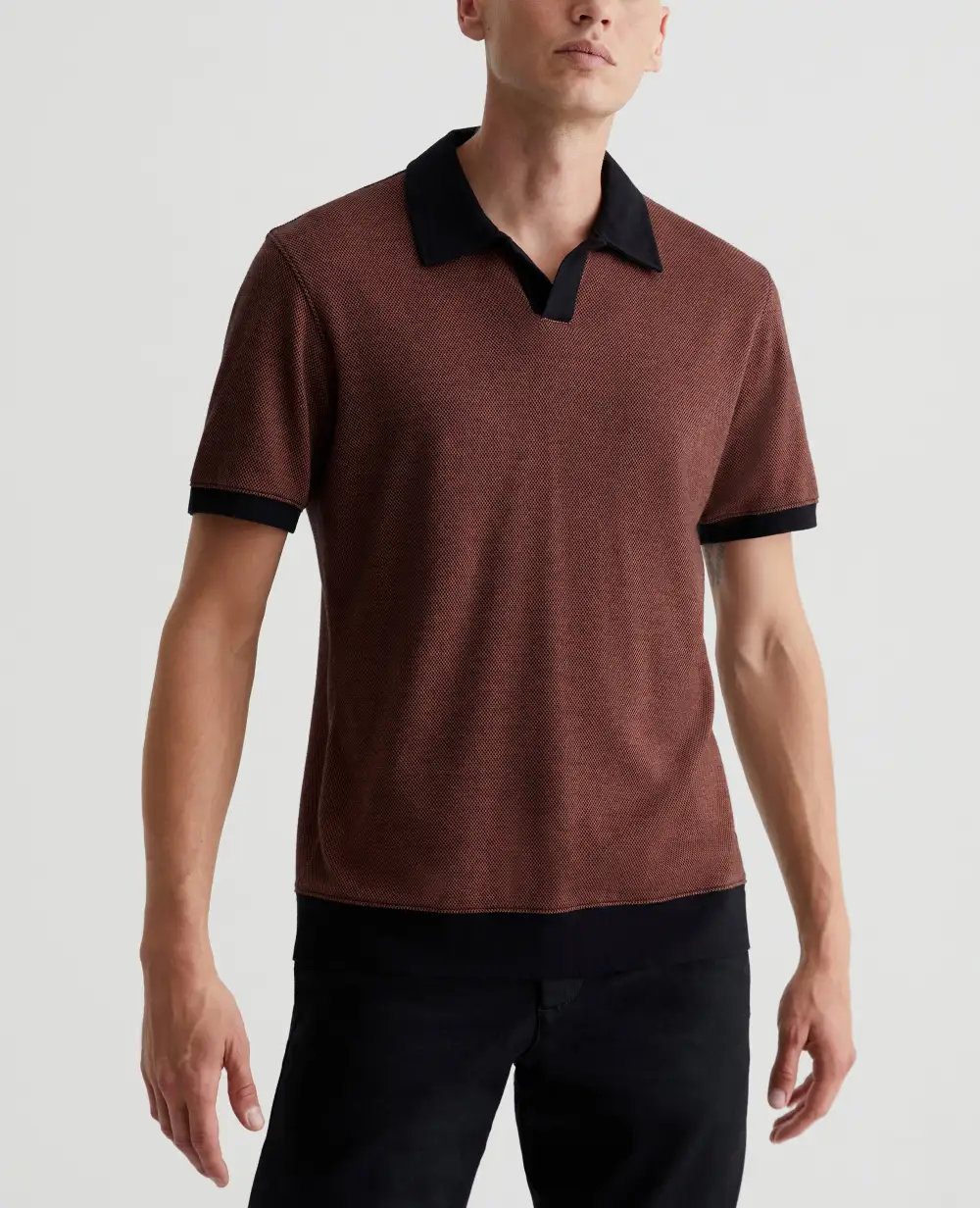 Men's Check Pattern Polo Shirt