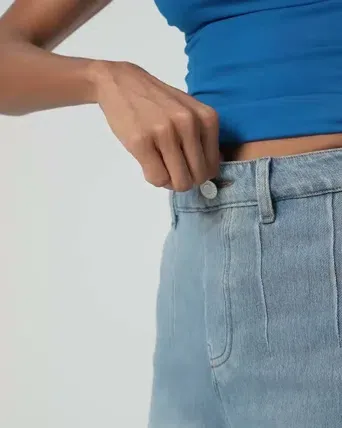 2026🔥  High Waisted Tummy Control Wide Leg Casual Jeans with Pockets