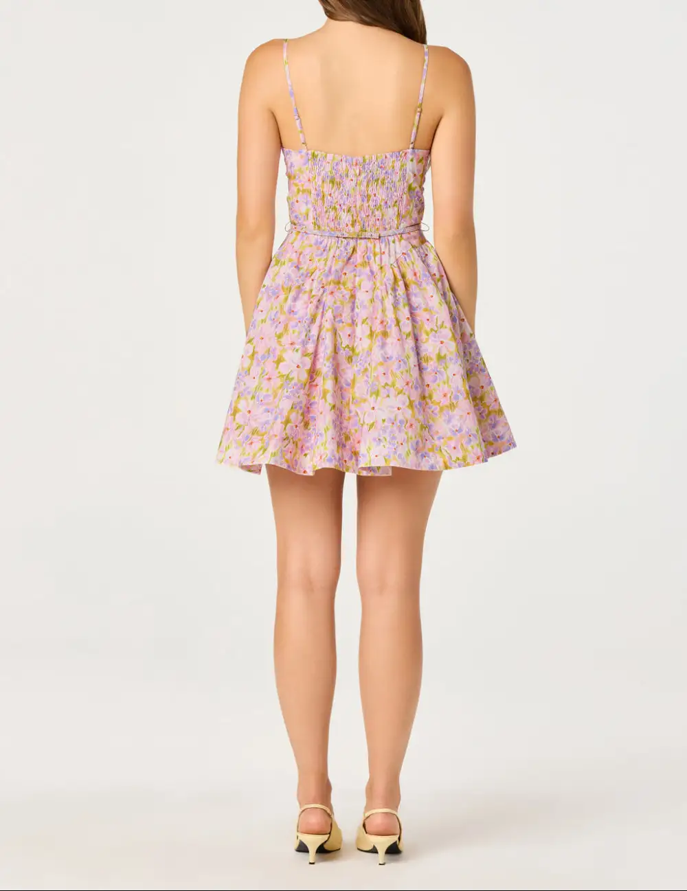 Sweetheart Neck Floral Mini Dress