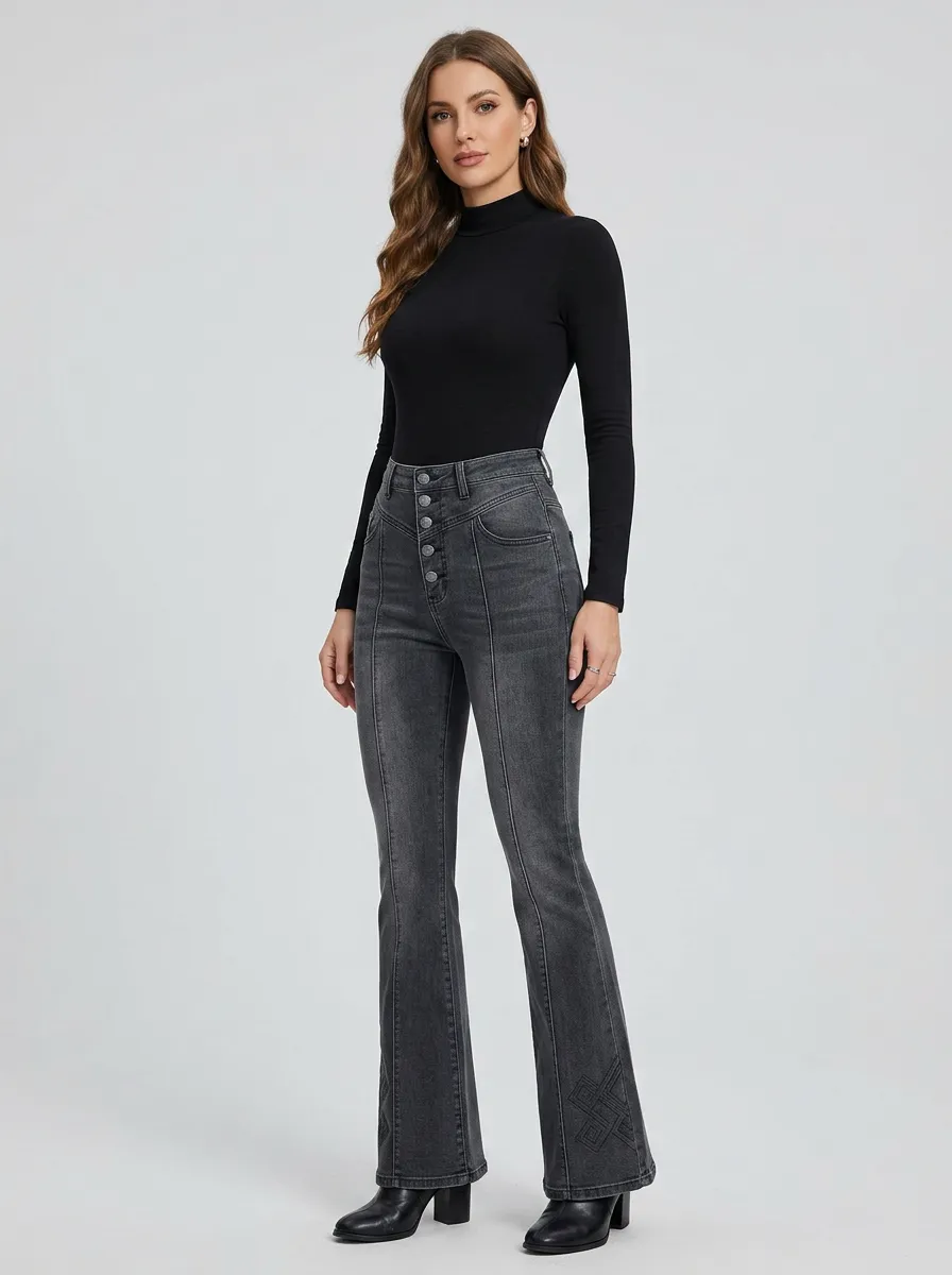 Women's High Waist Casual Denim Jeans