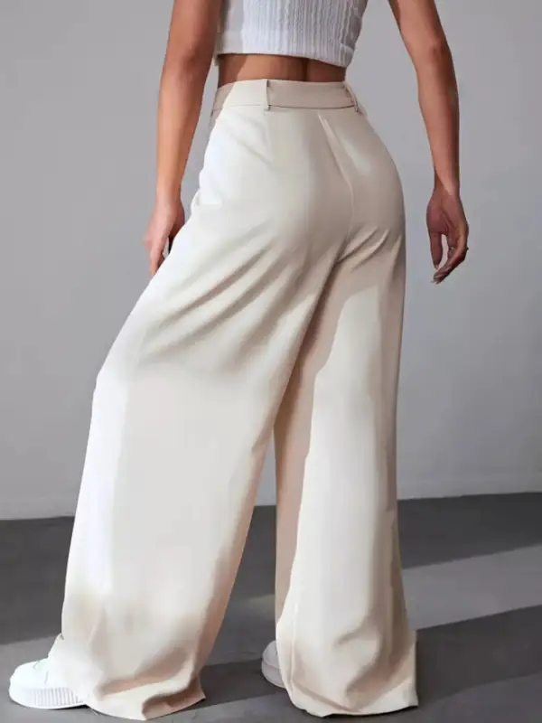 Classic Wide Leg Pleated Pants