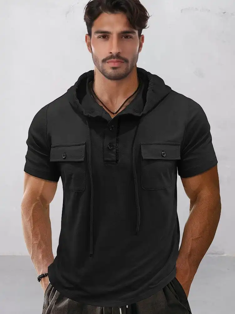 Athleisure Cargo Hooded Shirt