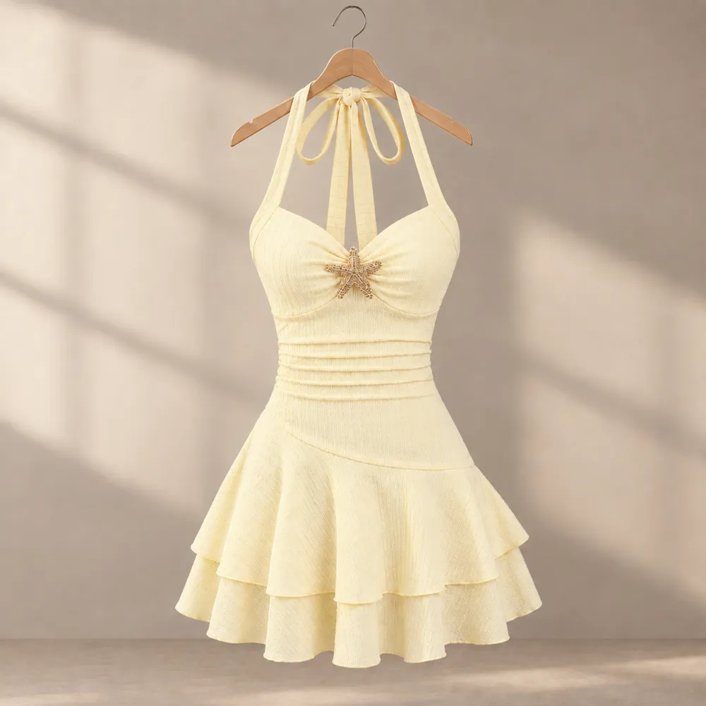 Knit Ruched Mini Dress