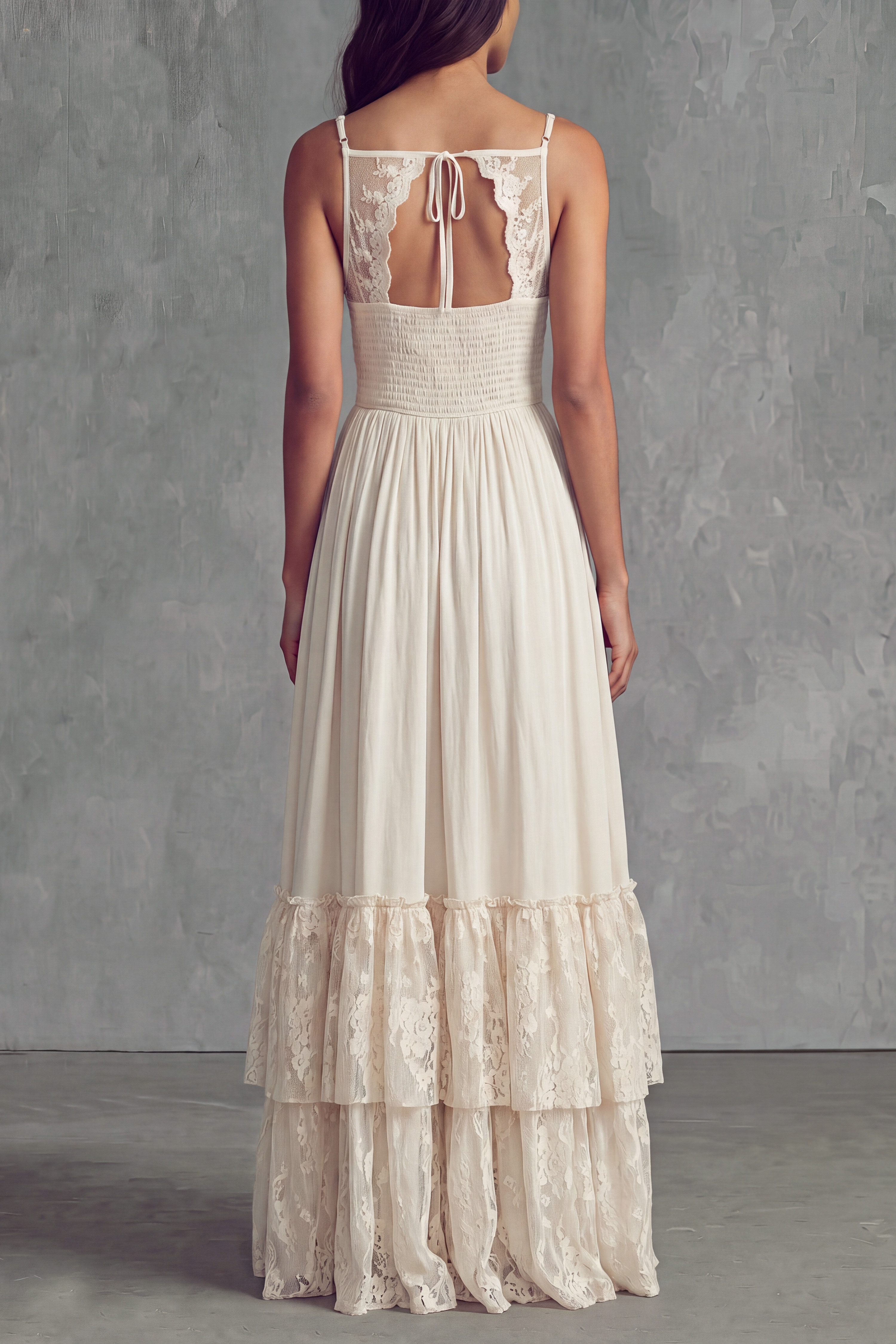 Spaghetti Strap Lace Maxi Dress
