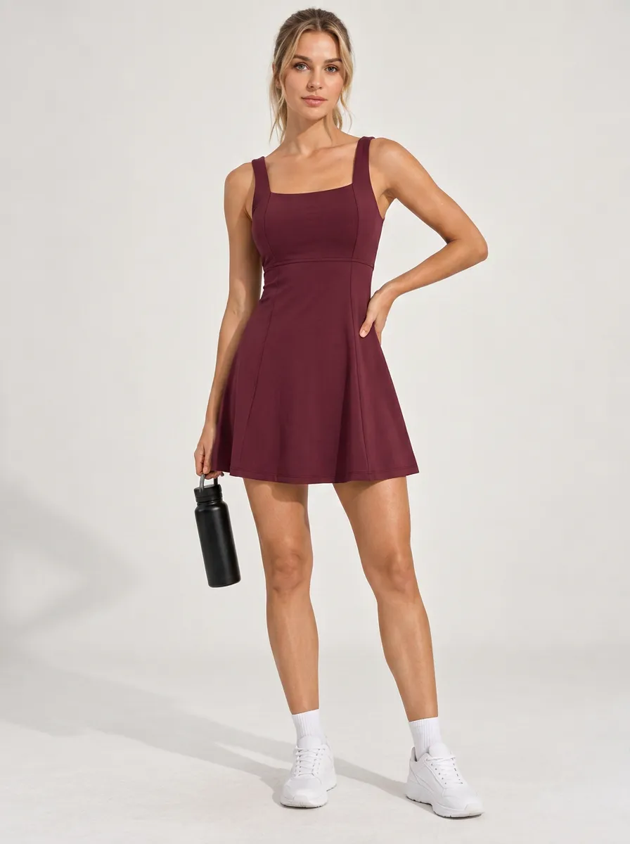 Women's Sleeveless Active Day Fitness Athletic Dress