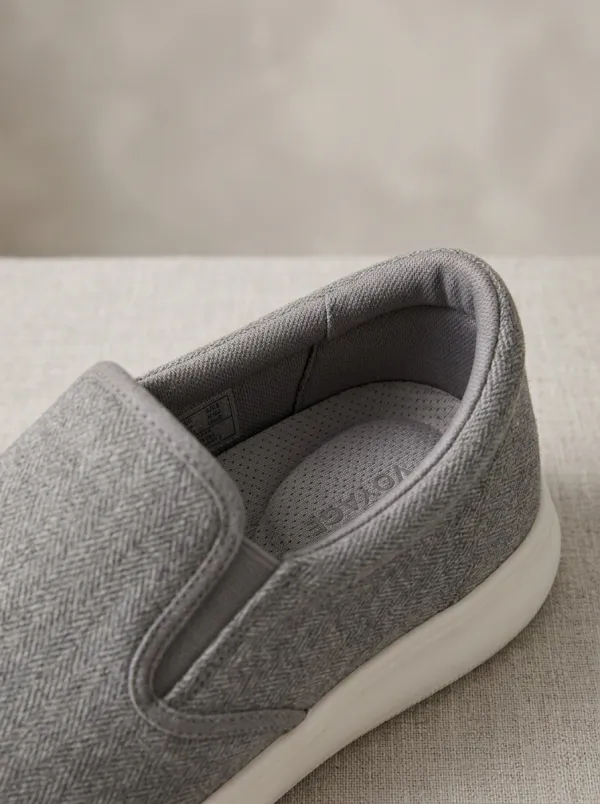 Streetwear Herringbone Graphic Style Men's Stretch Canvas Shoes